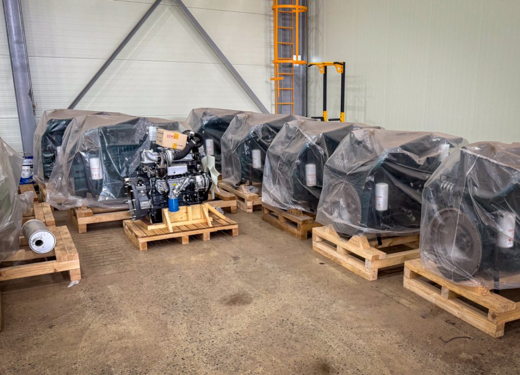 Drill rig parts ready to be shipped out