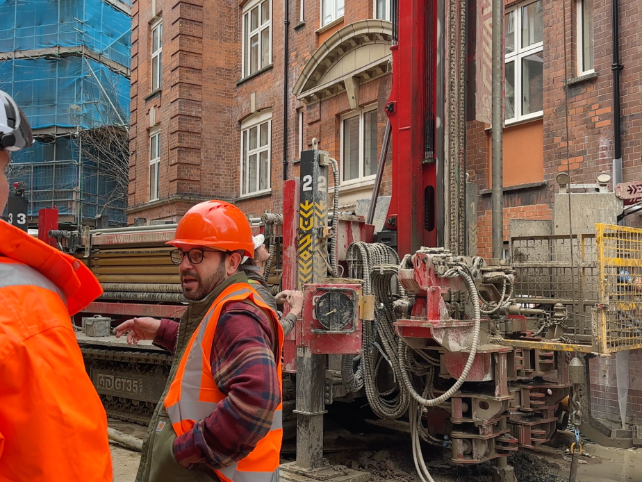 Nick Bosch giving on-site support