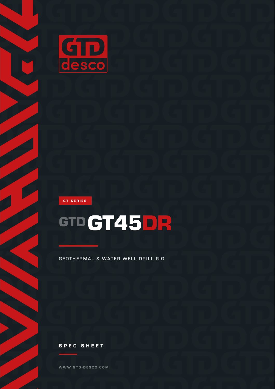 GT45DR spec sheet, first page